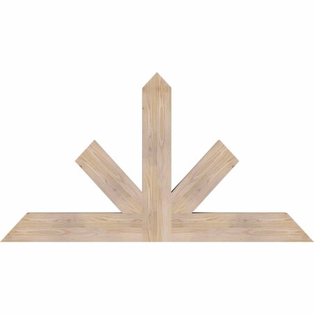 Ekena Millwork Saratoga Smooth Timber Gable Bracket, Douglas Fir, 60"W x 32"H x 3 1/2"D x 5 1/2"F, 13/12 Pitch GBW060X32X0406SAR00SDF